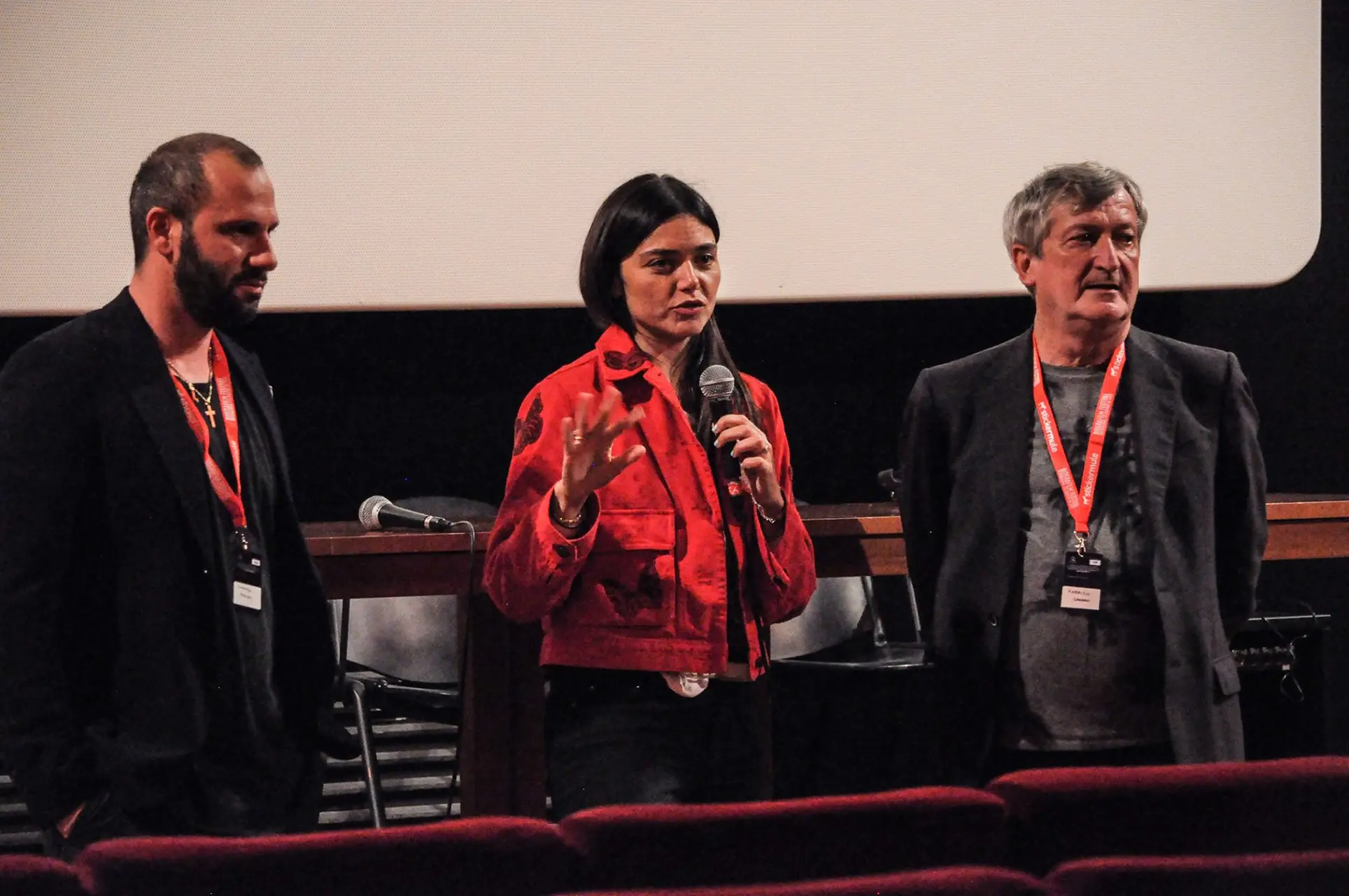 Elisa and I presenting the film at the Biografilm (2018), Bologna.