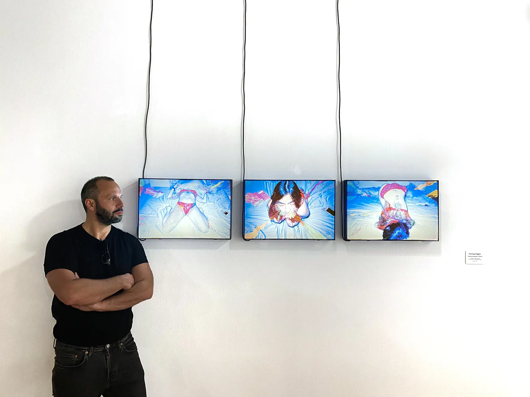 Tommaso Fagioli - Triptych lightboxes (2022) - finalist artwork at Combat Price (Livorno, Italy, 2022).