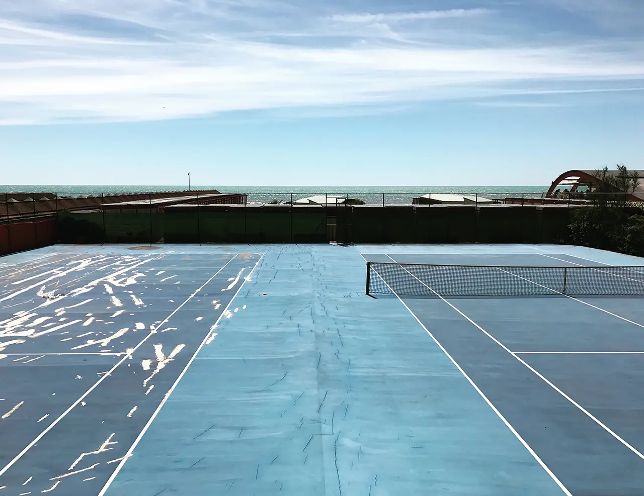 Blue Tennis Court - iPhone 7S- Ostia seaside (Rome), 2018.